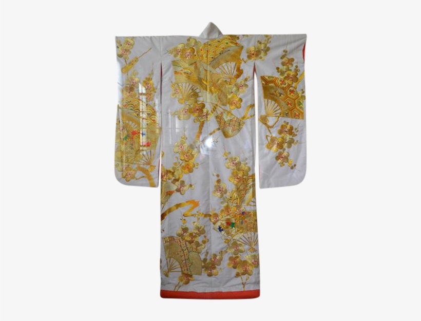 Lovely Japonisme Kimono In Gold From Early 20th Century - Board Short, transparent png download