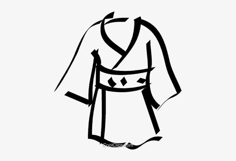 Japanese Kimono Royalty Free Vector Clip Art Illustration, transparent png download