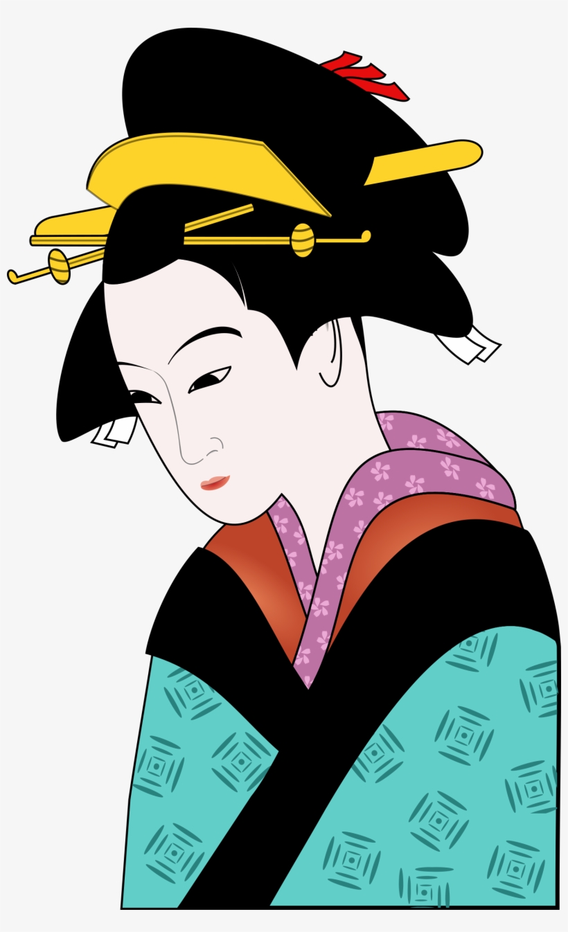 This Free Icons Png Design Of Woman In Kimono Simpler, transparent png download