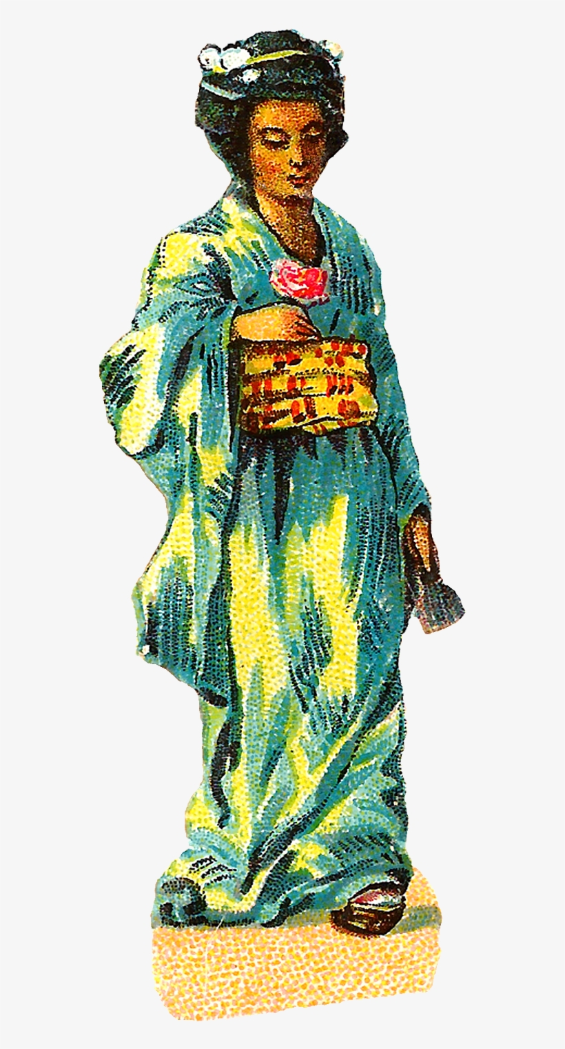 Digital Japanese Kimono Fashion Downloads - Day Dress, transparent png download