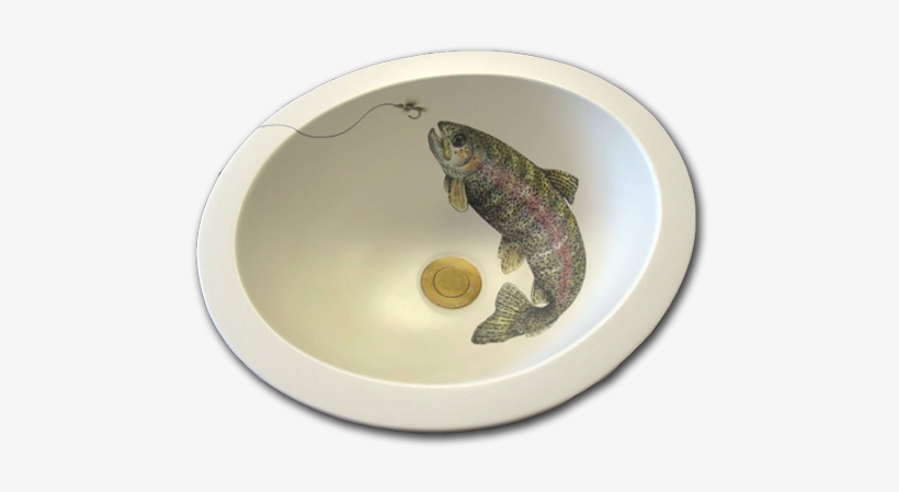 Hu 83 400 Rainbow Trout W Fly - Sink, transparent png download