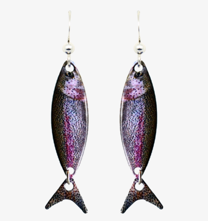 Rainbow Trout - Earrings, transparent png download