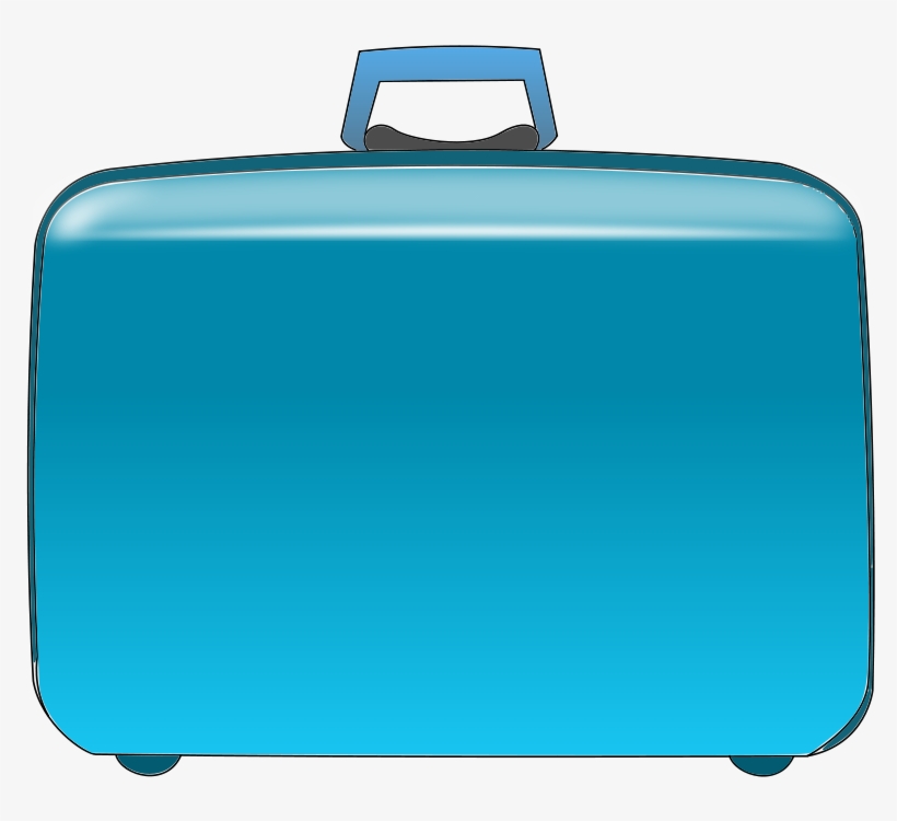 Blue Suitcase Svg Clip Arts 600 X 501 Px, transparent png download