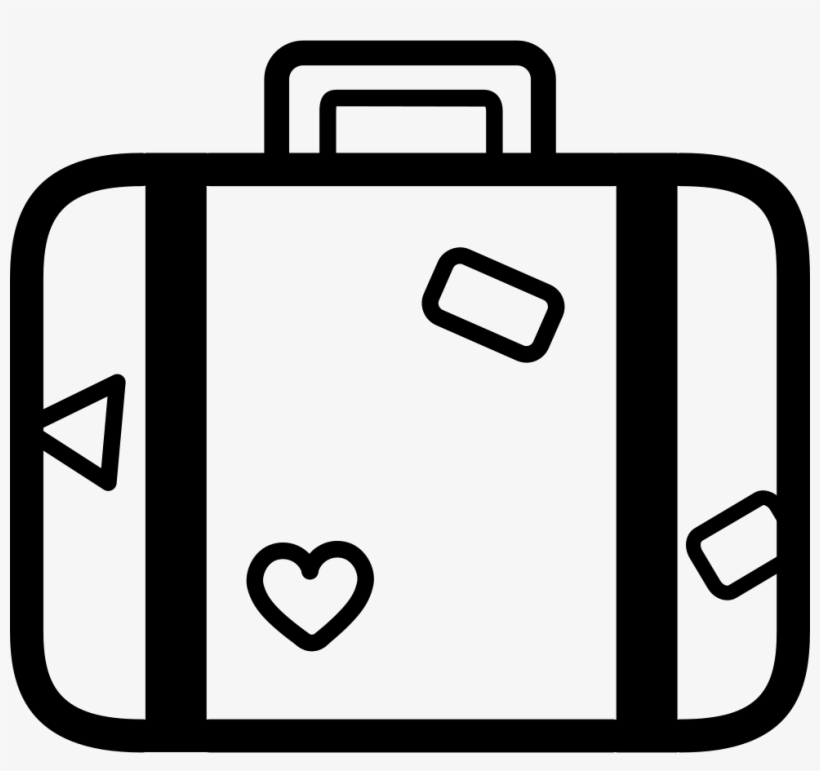 Suitcase For Travelling Baggage Outline Comments - Suitcase Outline Png Format, transparent png download