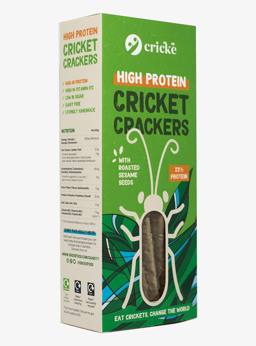 Crické Cricket Crackers Box - Olive Gourmet Cracker Chips Made With Cricket Flour, transparent png download