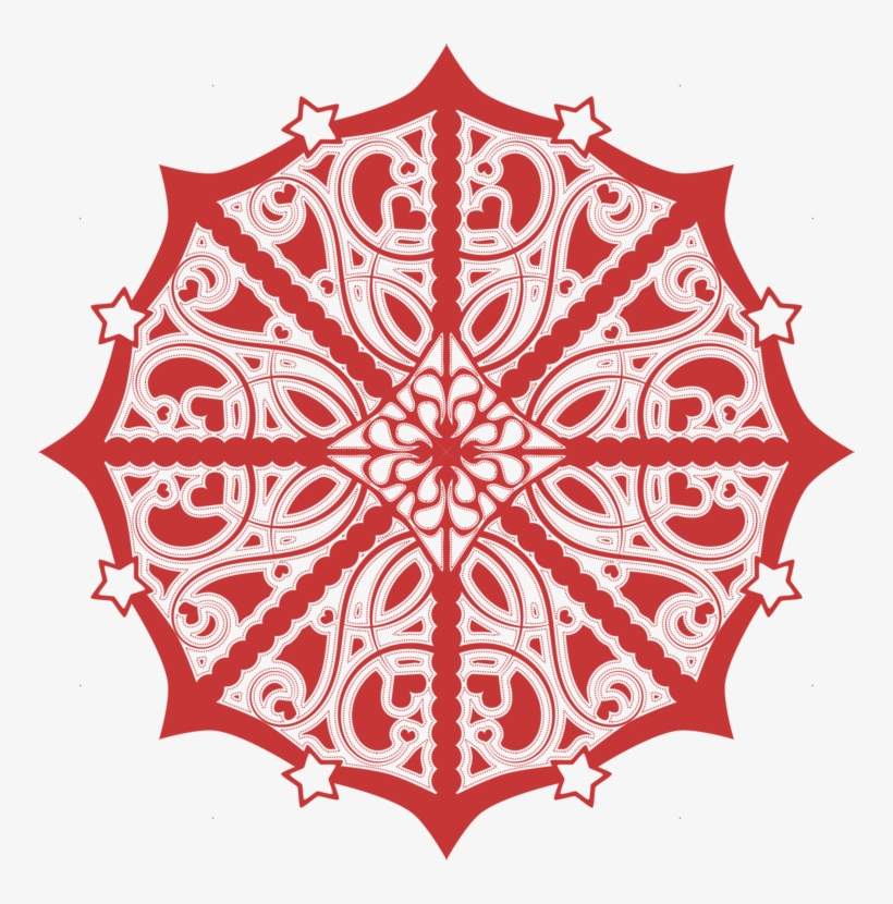 Red Visual Arts Drawing Snowflake Logo - Clip Art, transparent png download
