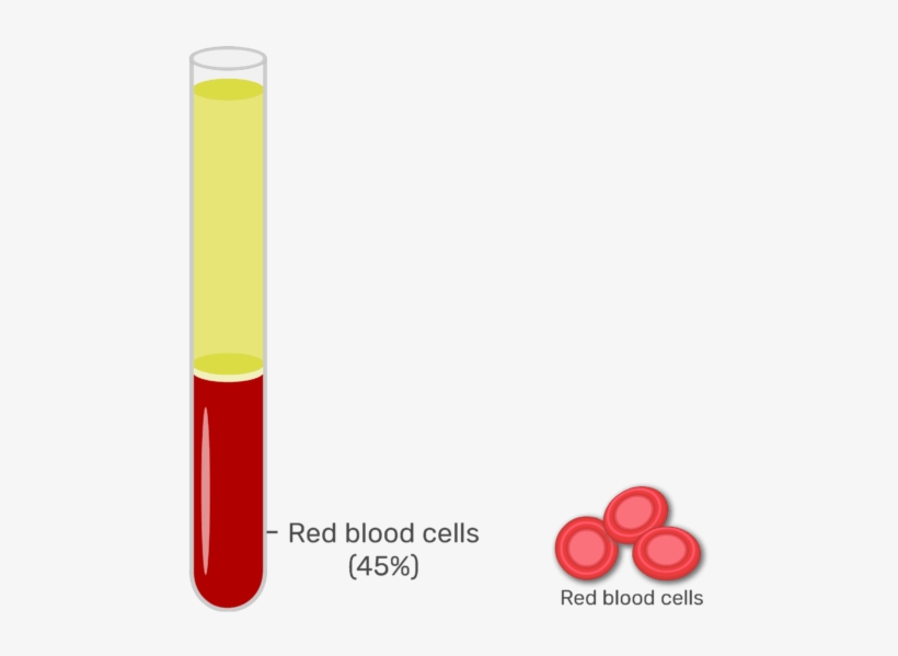 Animation Slide Showing The 45% Or Red Blood Cells - Buffy Coat, transparent png download