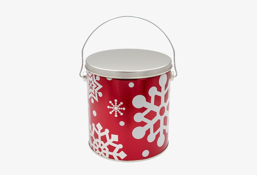 Small Tin - Red Snowflake - Gallon, transparent png download