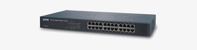 24 Port 10/100/1000 Mbps Gigabit Ethernet Switch 19" - Planet Gsw-1601 16-port 10/100/1000mbps Gigabit Ethernet, transparent png download