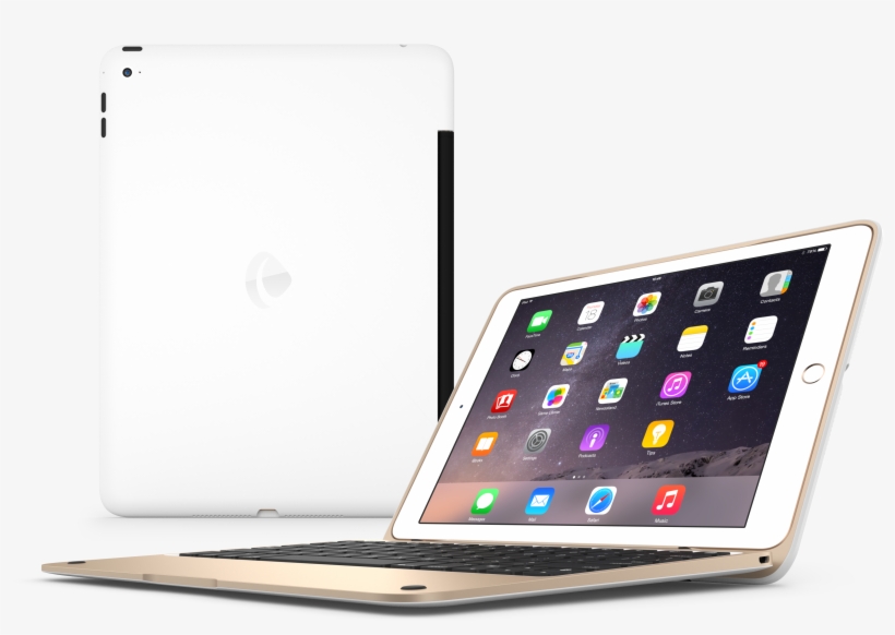 Cc Air2 Boxprint Incipio Gold - Clamcase Pro For Ipad Air 2 Keyboard Case - Gold/white, transparent png download