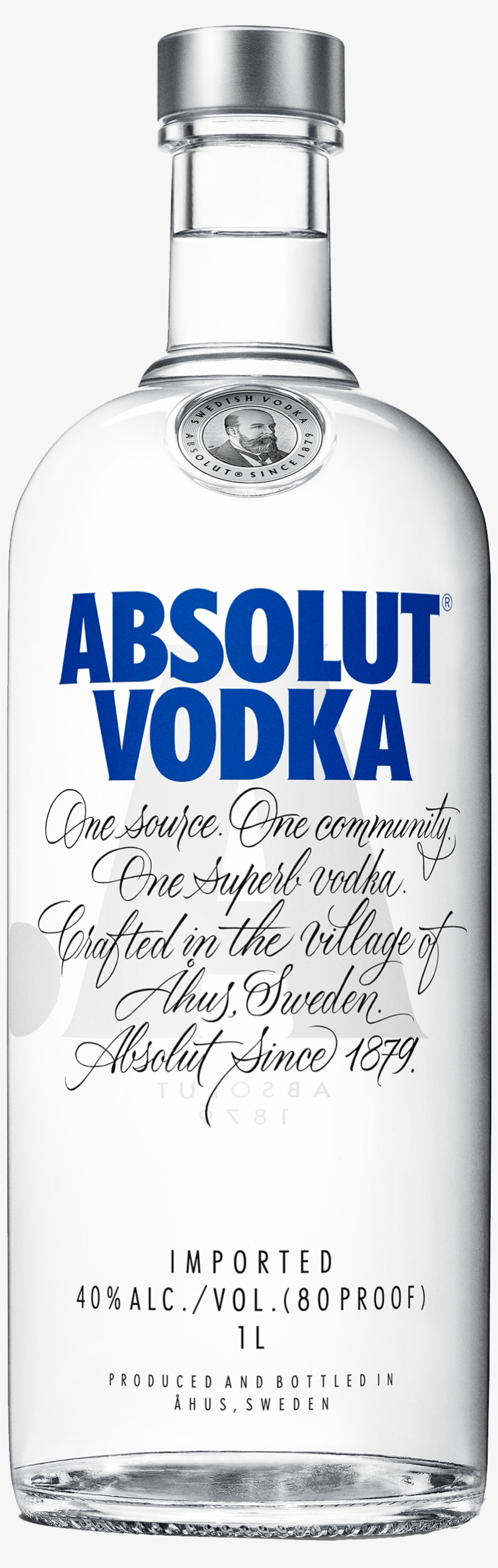 Absolut Vodka 1l - Absolut Vodka 1 Litre, transparent png download