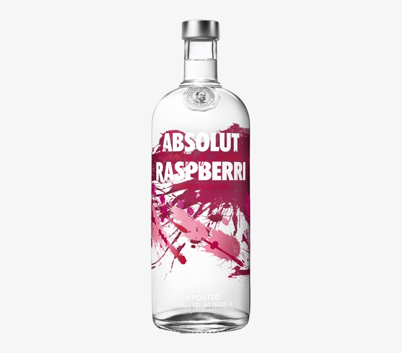 Absolut Raspberri Vodka 1 L, transparent png download