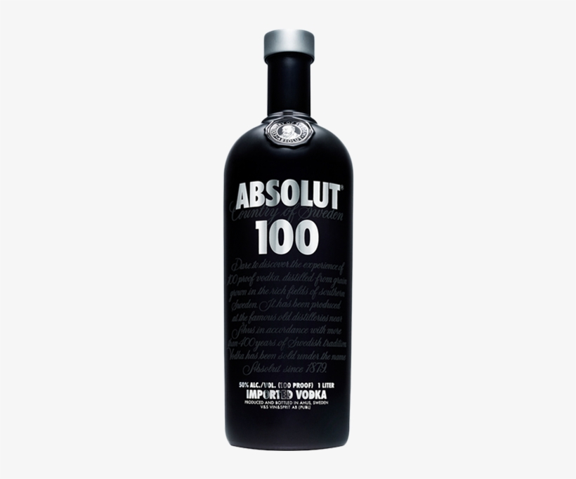 Absolut - Absolut Vodka 100, transparent png download