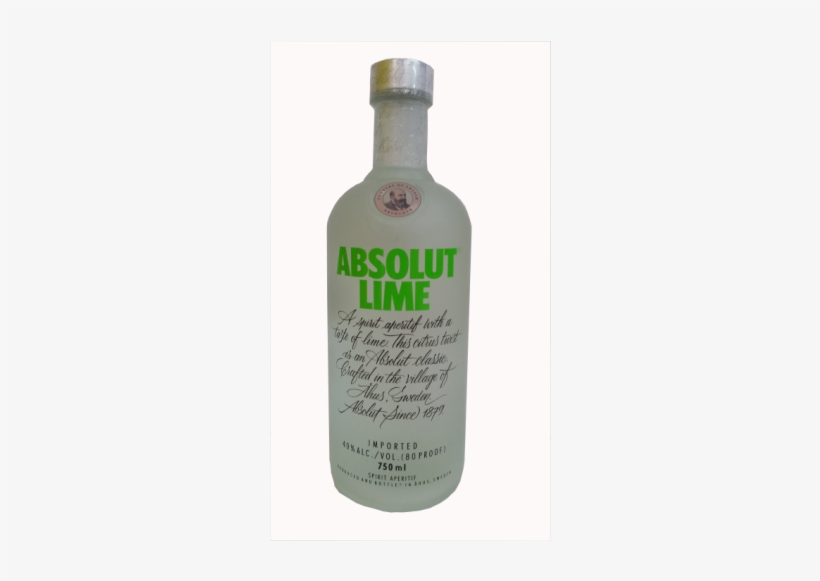 Absolut Lime Flavoured Vodka, transparent png download