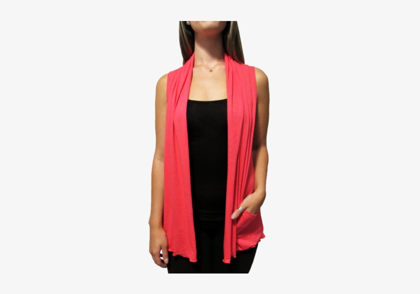 Coral Cardigan Vest - Vest, transparent png download