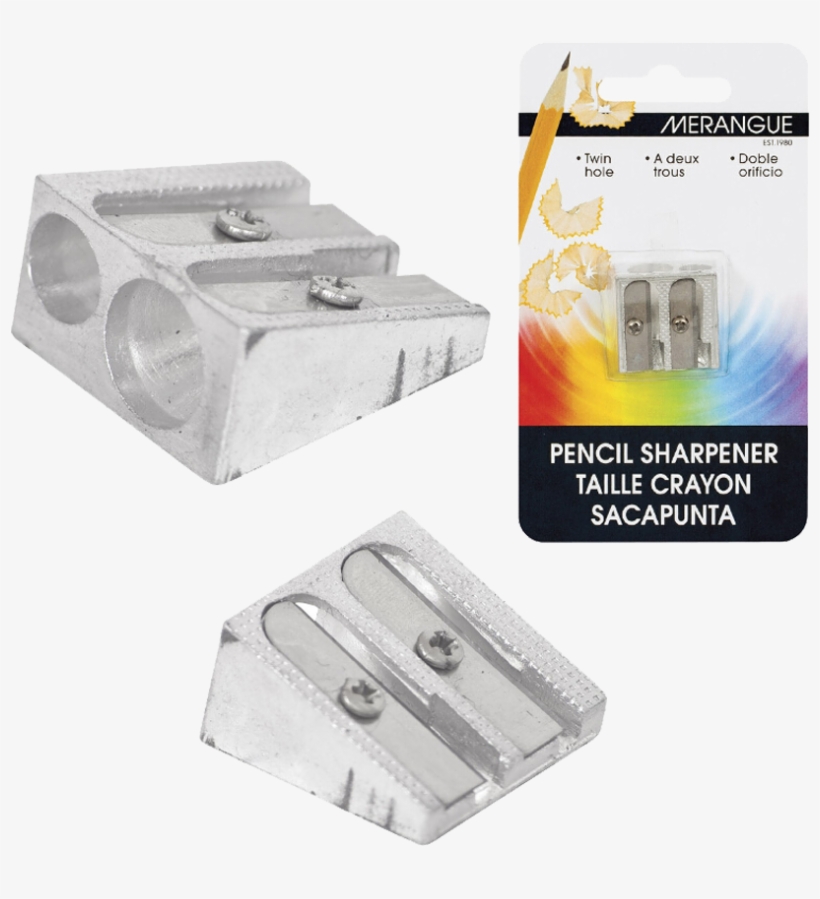 Merangue Twin Hole Aluminum Pencil Sharpener - Merangue Klip-n-pull Keycard (npr-small), transparent png download