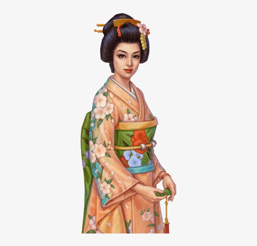 Character Geisha - Geisha Png, transparent png download