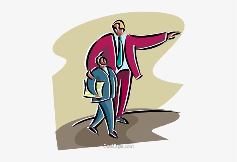 Man Pointing The Way To An Associate Royalty Free Vector - Define Mentor, transparent png download