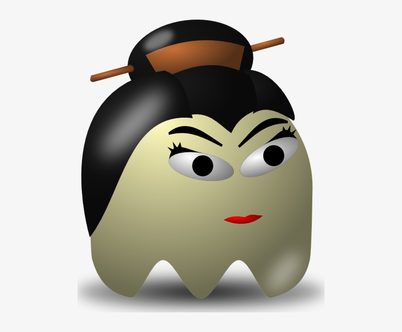 Original Png Clip Art File Pcman Game Baddie Geisha, transparent png download