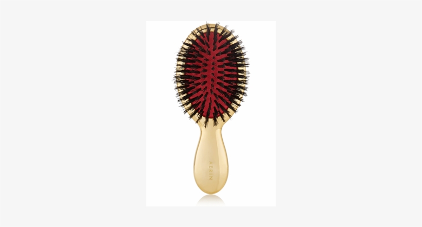 Travel Gold Hairbrush - Aerin Beauty - Travel Gold-tone Hairbrush - One Size, transparent png download