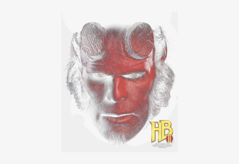 Hellboy Hellboy Head Pullover Hoodie - Hoodie, transparent png download