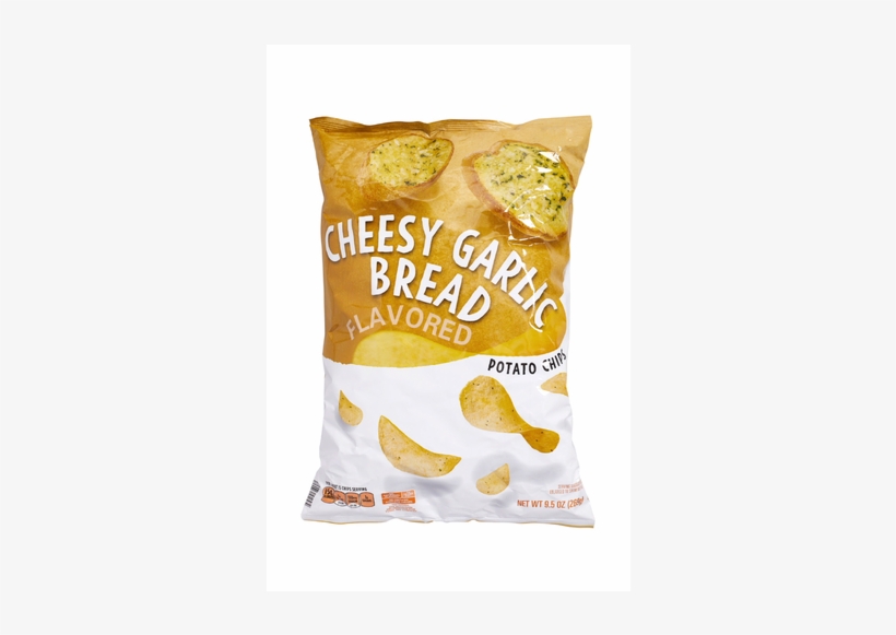 Cheesy Garlic Bread Potato Chips - Potato Chip, transparent png download
