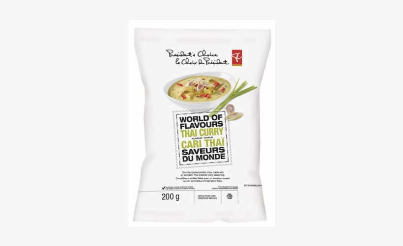 Pc World Of Flavours Thai Curry Flavour Rippled Potato - President's Choice Thai Curry, transparent png download