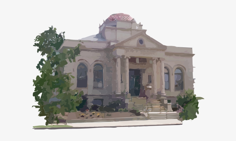 Carnegie Library Building Svg Clip Arts 600 X 409 Px, transparent png download