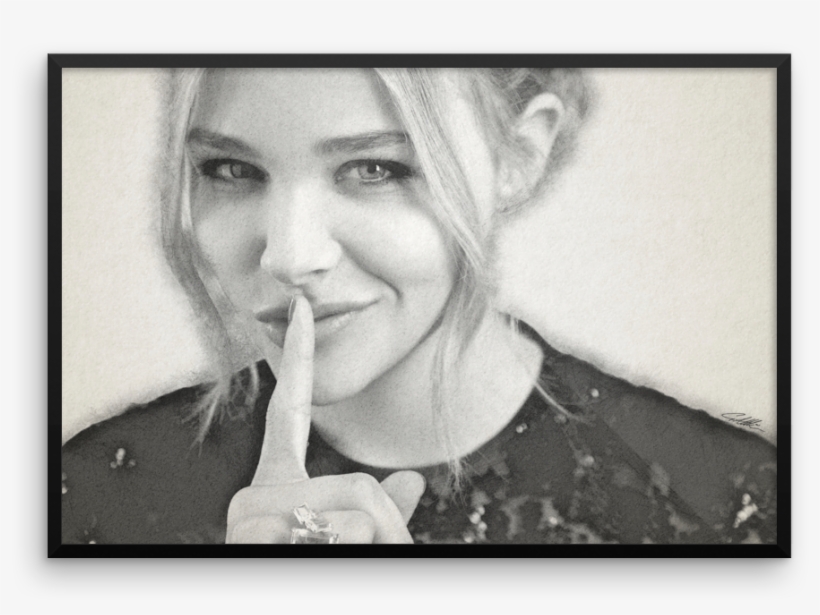 Chloemoretz Mockup Wall Horizontal Original - Chloë Grace Moretz Shh, transparent png download