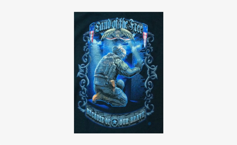 Land Of The Free Solider T-shirt - T-shirt, transparent png download
