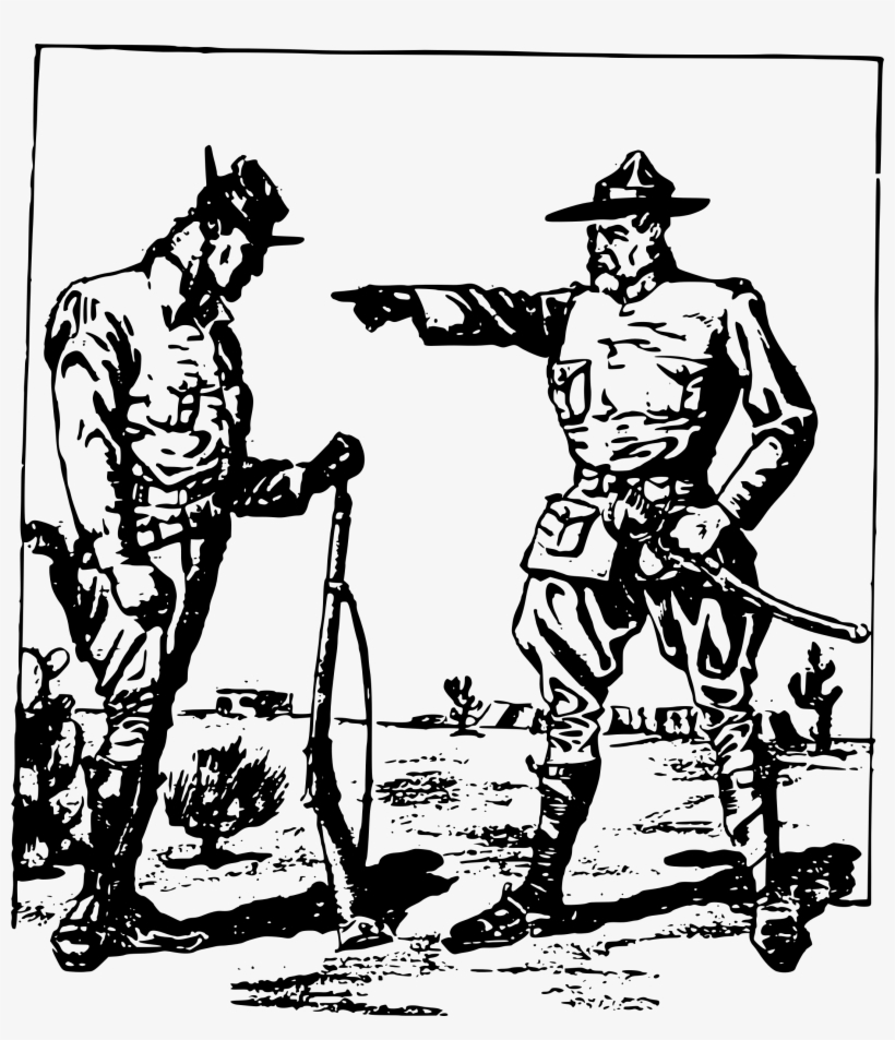 Big Image - Angry Soldier Drawing, transparent png download