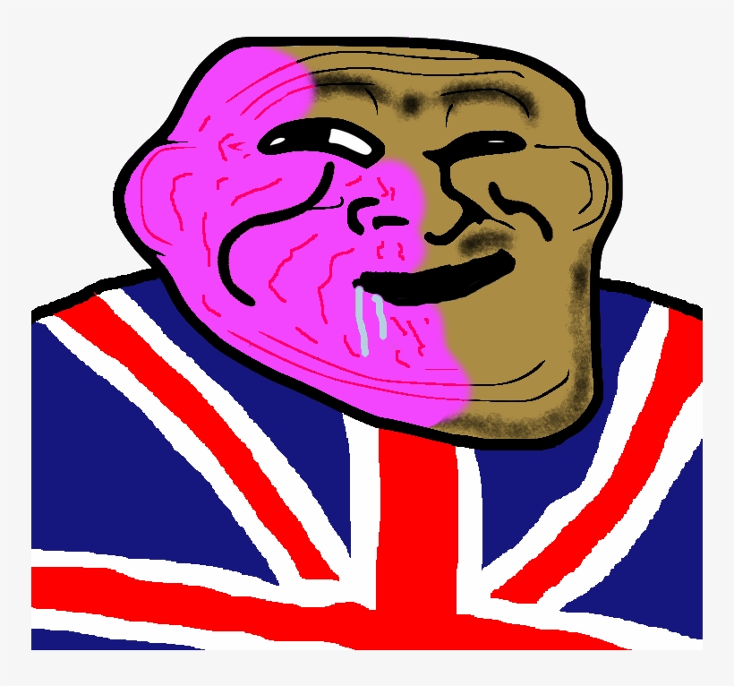 106kib, 750x750, Brit Trollface - Gay Troll Face, transparent png download