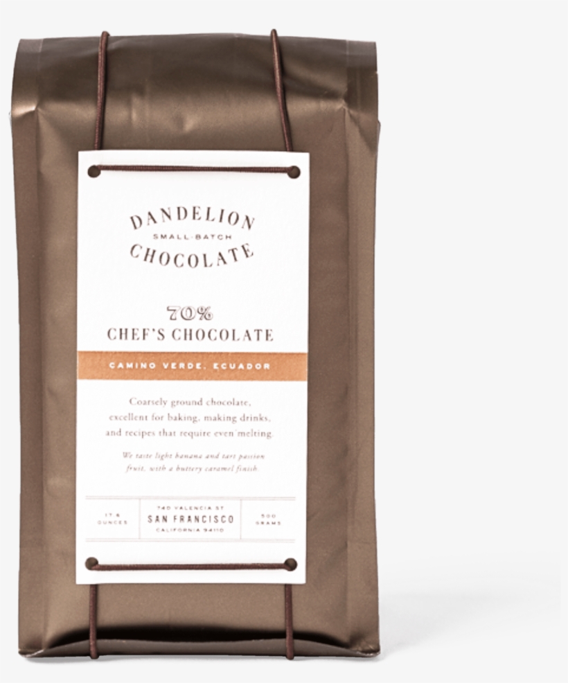 Chef's Chocolate 70% Camino Verde, Ecuador - Dandelion Chocolate, transparent png download