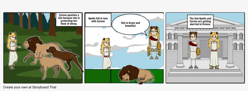 Cyrene Punches A Lion - Lion, transparent png download