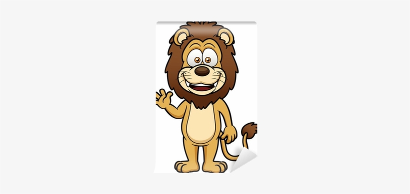 Vector Illustration Of Cartoon Lion Wall Mural • Pixers® - Aslan Çizim, transparent png download