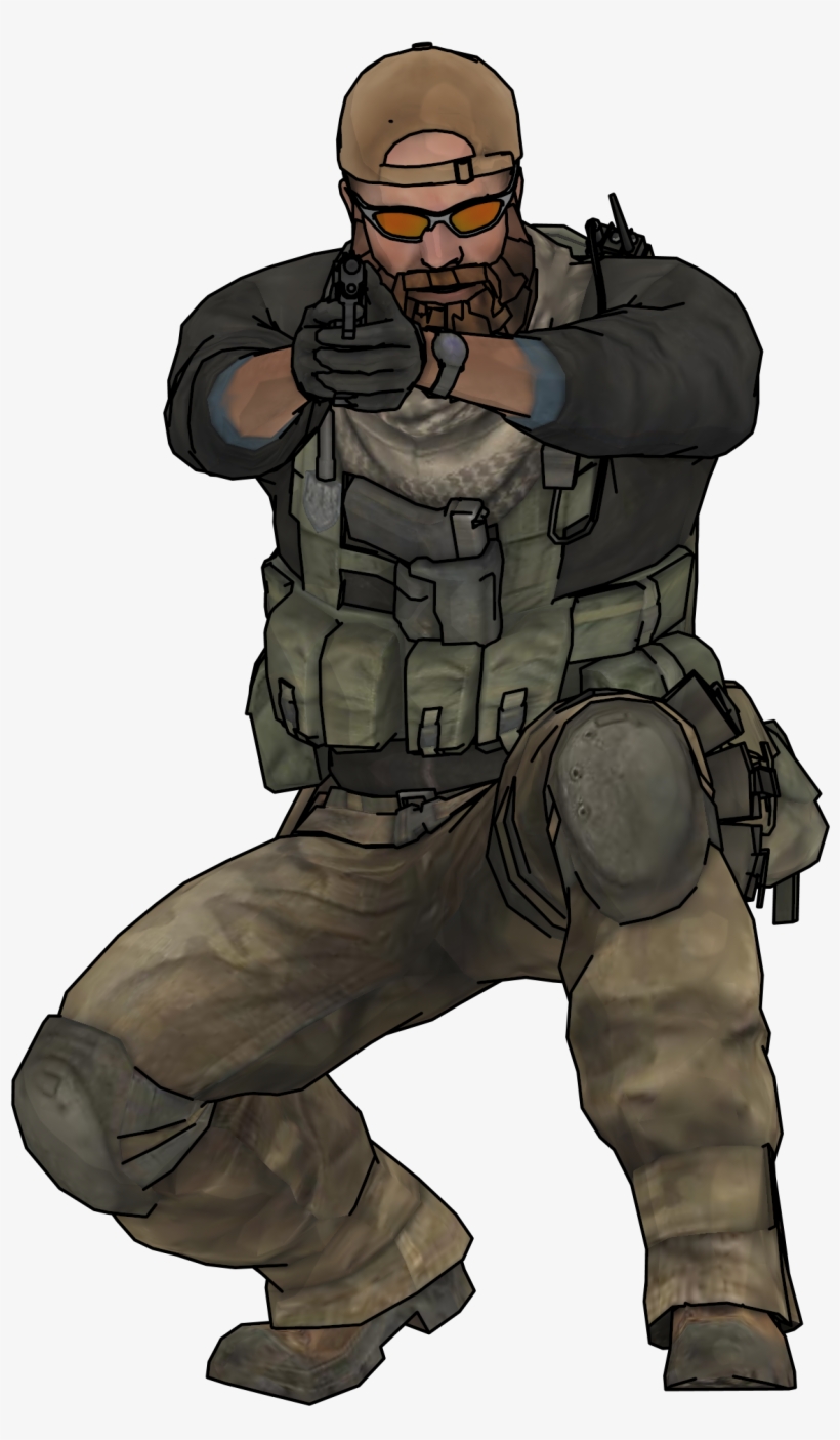 Man Soldier Gun Cartoon Front View Clipart Png - Clip Art, transparent png download