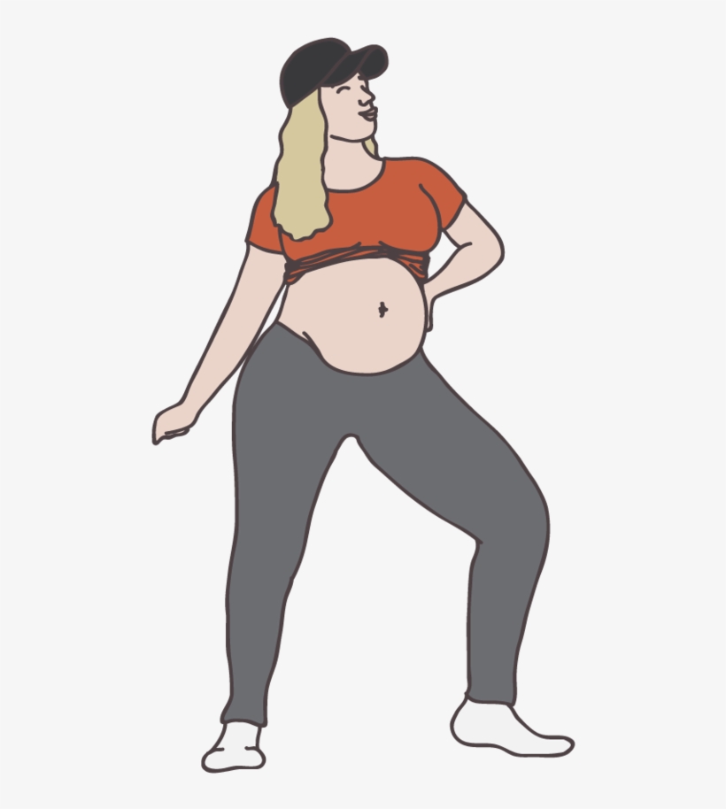 6 Dancing Pregnant People Illustration Set • Basic, transparent png download
