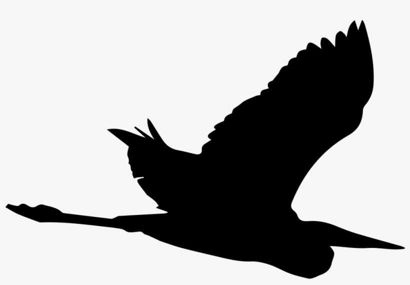 Bird Heron Flying Shape Comments - Garza Silueta, transparent png download