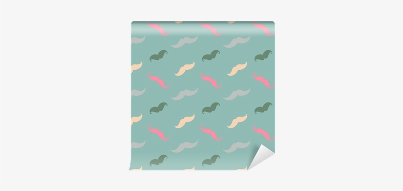 Hipster Mustache Seamless Pattern Wall Mural • Pixers® - Whale, transparent png download