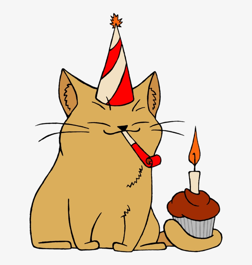 Birthday Cat By Kota12 On Deviantart Jpg Library Download - Birthday Cat Png, transparent png download