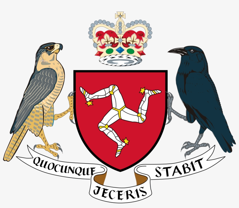 The Coat Of Arms Of The Isle Of Man, A Formerly Norse-dominated - Isle Of Man Gaming License, transparent png download