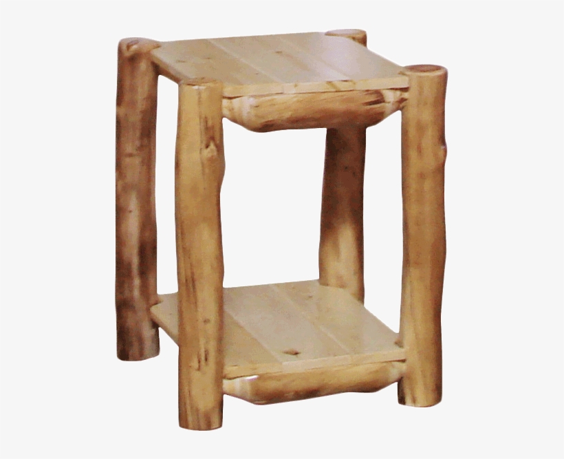 Aspen Log Alpine End Table - Table, transparent png download