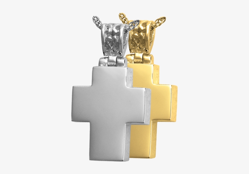 Cross With Filigree Bail Cremation Pendant - Silver Cremation Jewelry: Cross With Filigree Bail, transparent png download