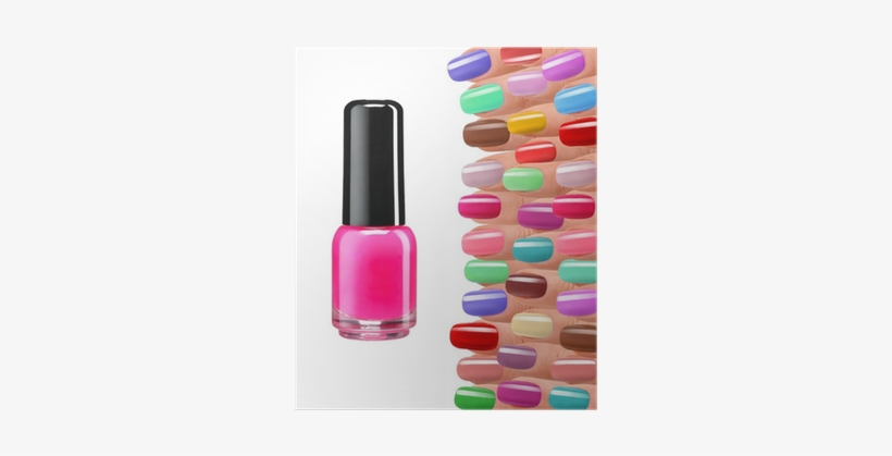 Nail Varnish Bottle With Black Lacquer Cap Poster • - Barniz De Uñas, transparent png download
