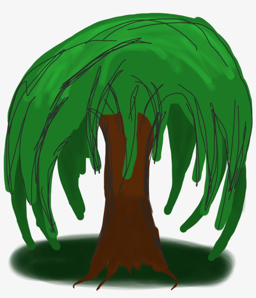 Weeping Willow Tree Clipart - Weeping Willow Cartoon, transparent png download