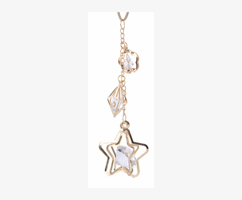 Gold Metal Filigree Crystal Bauble With Stars - Metal, transparent png download
