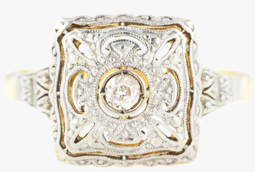 Ruby Lane On Twitter - Engagement Ring, transparent png download