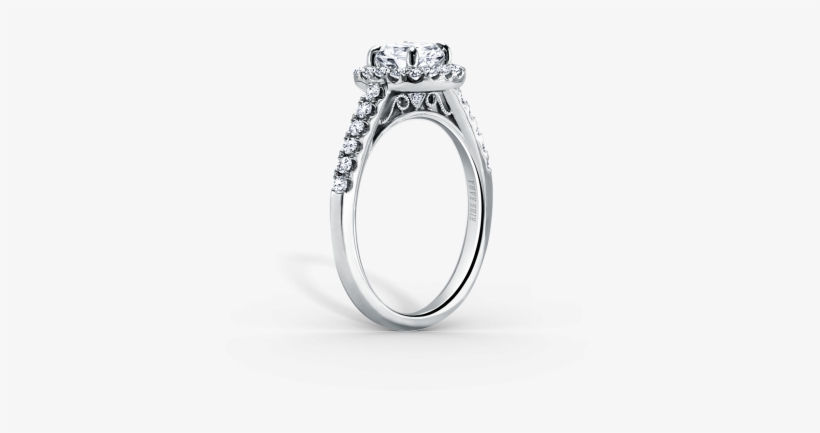 Carmella 18k White Gold Engagement Ring - Skull Engagement Ring Diamonds, transparent png download