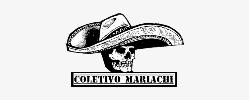 Dead Mariachi Calavera Mexican Guitar Black & White, transparent png download