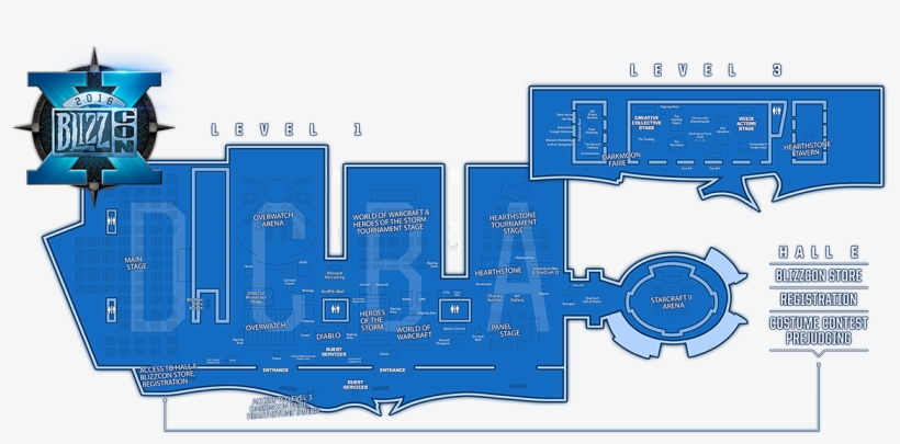 Blizzcon2016 Floor Map Small - Blizzcon 2016 Floor Map, transparent png download